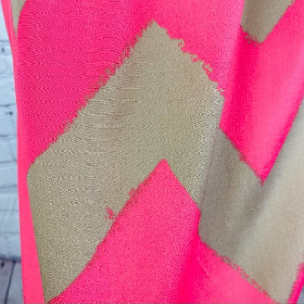 BCBGeneration Summer Strap Dress Pink Tan Ruffles - Picture 6 of 16